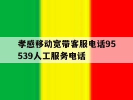 孝感移动宽带客服电话95539人工服务电话的简单介绍