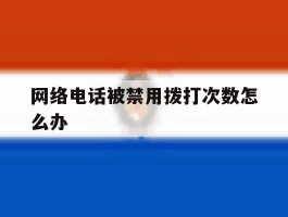 网络电话被禁用拨打次数怎么办