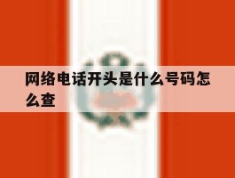 网络电话开头是什么号码怎么查