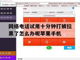 网络电话试用十分钟打被拉黑了怎么办呢苹果手机的简单介绍