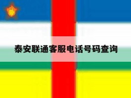 泰安联通客服电话号码查询