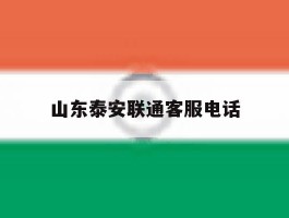 山东泰安联通客服电话