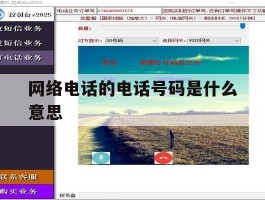 网络电话的电话号码是什么意思