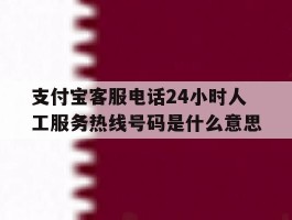 包含支付宝客服电话24小时人工服务热线号码是什么意思的词条