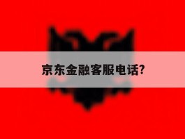 京东金融客服电话?