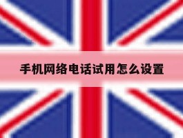 手机网络电话试用怎么设置