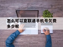 包含怎么可以查联通手机号欠费多少呢的词条