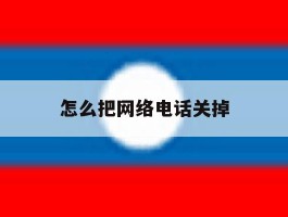 怎么把网络电话关掉