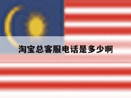 淘宝总客服电话是多少啊