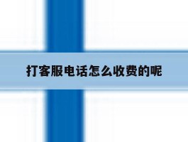 包含打客服电话怎么收费的呢的词条