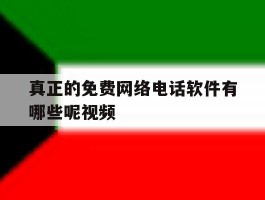真正的免费网络电话软件有哪些呢视频