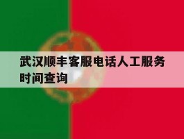 武汉顺丰客服电话人工服务时间查询