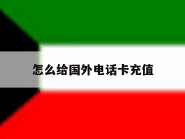 怎么给国外电话卡充值