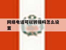 网络电话可以转接吗怎么设置